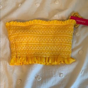 Yellow bathing suit top